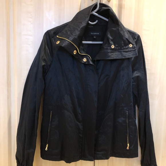 Talbots Black Rain Jacket - Picture 1 of 6